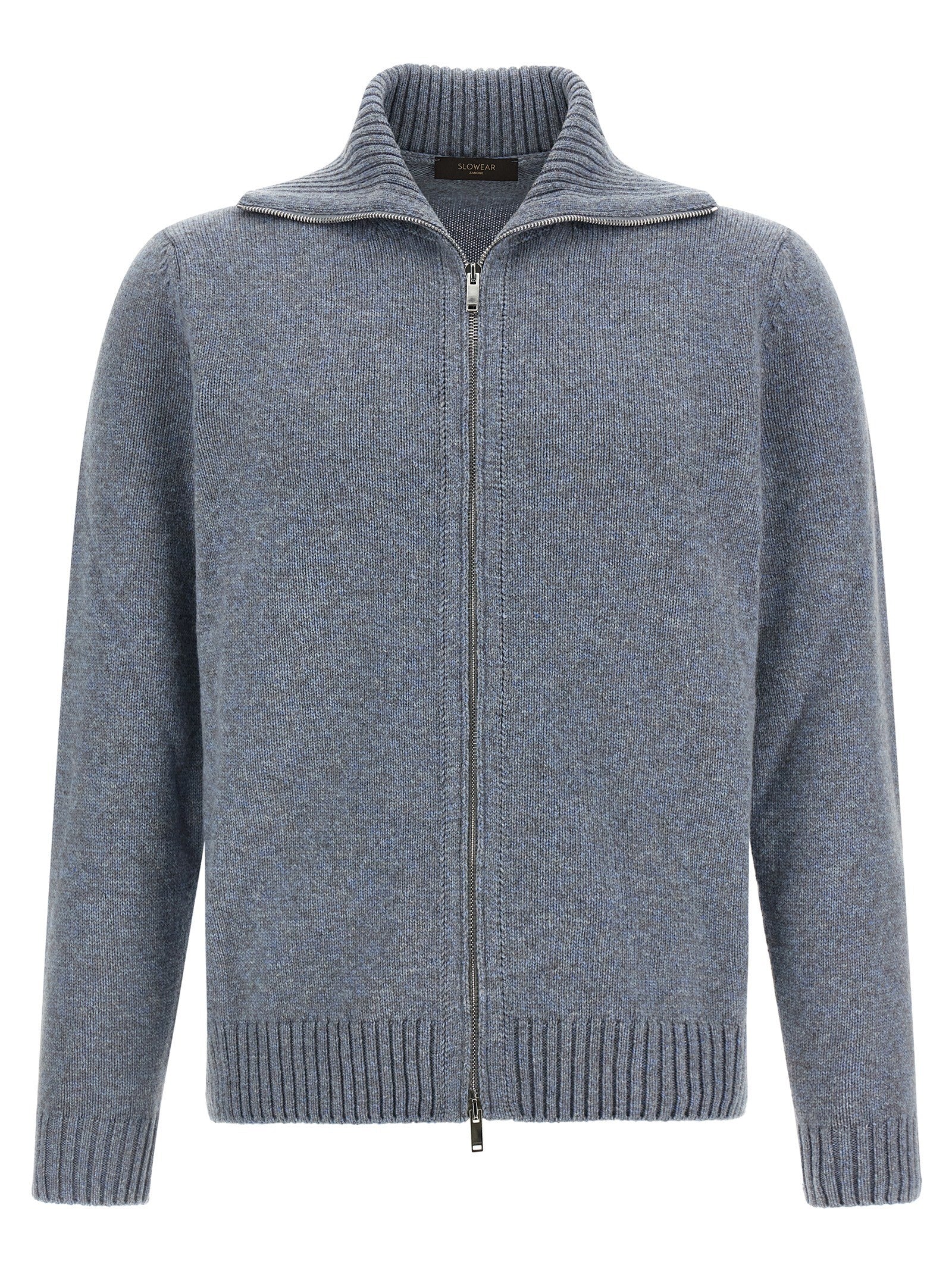 Zanone Virgin Wool Cardigan Blue