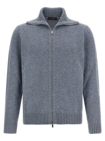 Zanone Virgin Wool Cardigan Blue