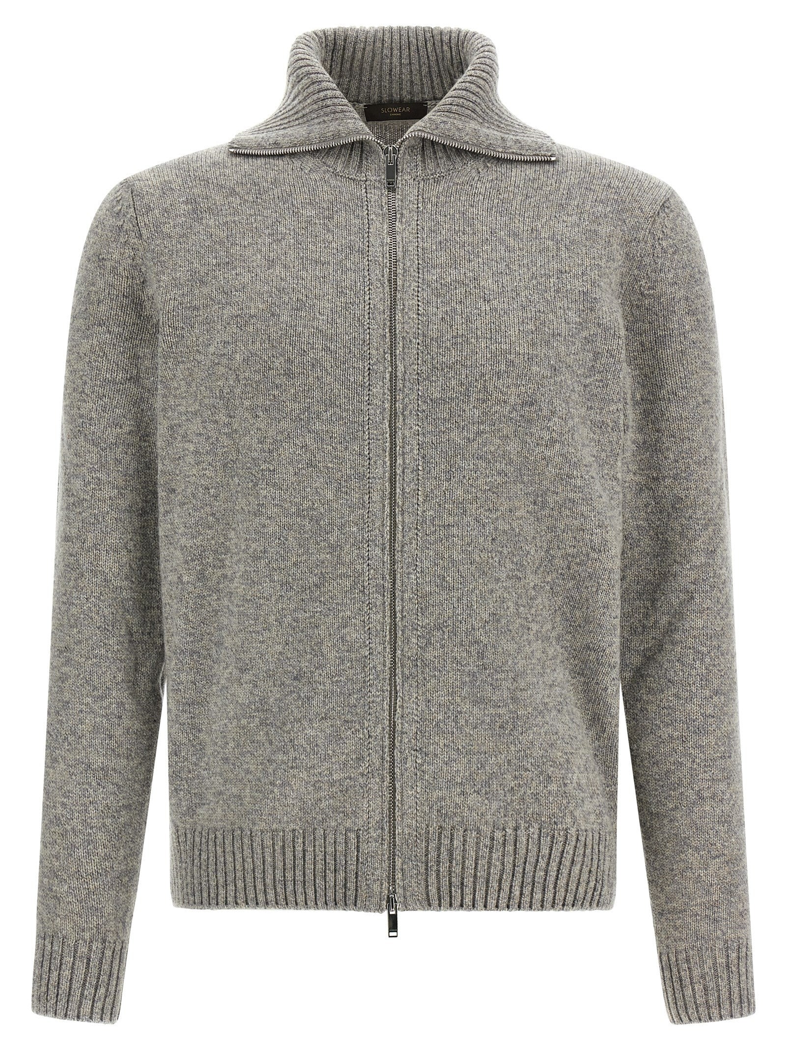 Zanone Virgin Wool Cardigan Grey