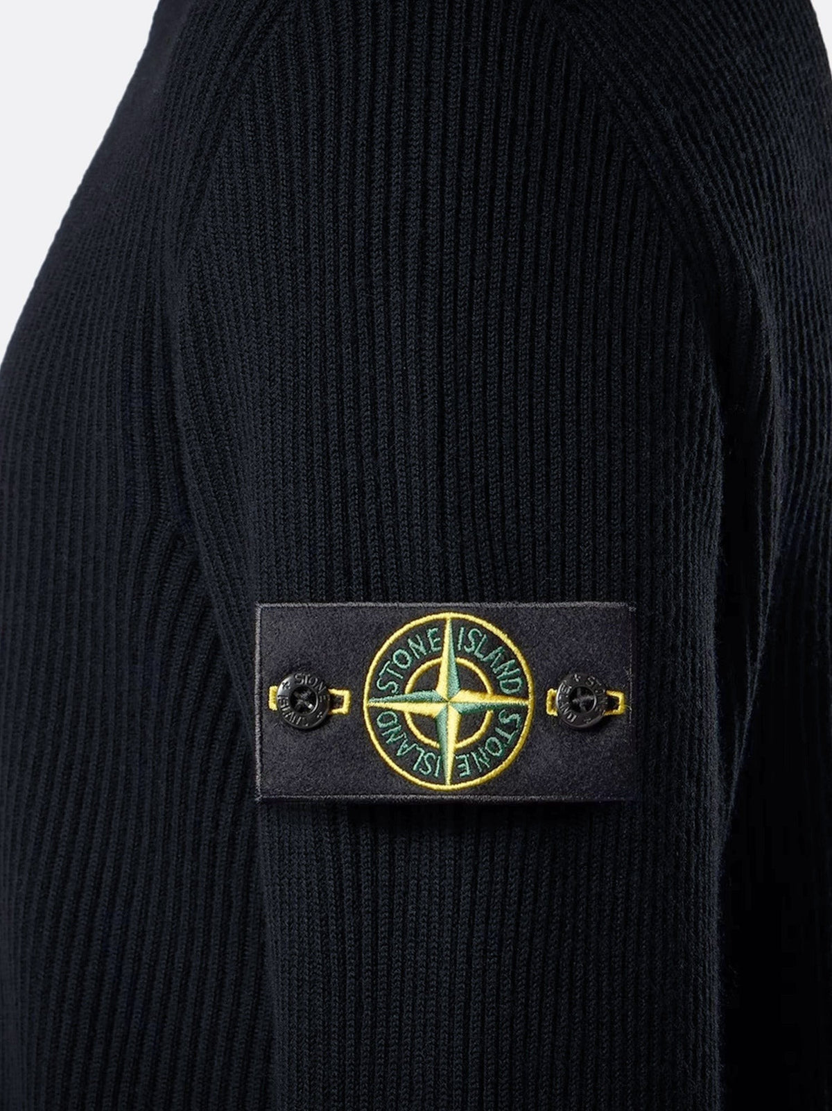 Stone Island Men's Virgin Wool Cardigan Blue, view 3