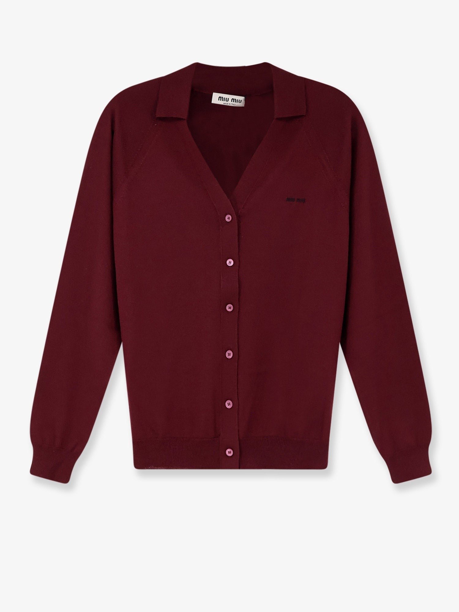 Miu Miu Women's Virgin Wool Cardigan Black