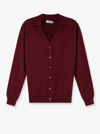 Miu Miu Women's Virgin Wool Cardigan Black