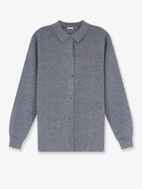 ASPESI Women's Virgin Wool Cardigan Grey