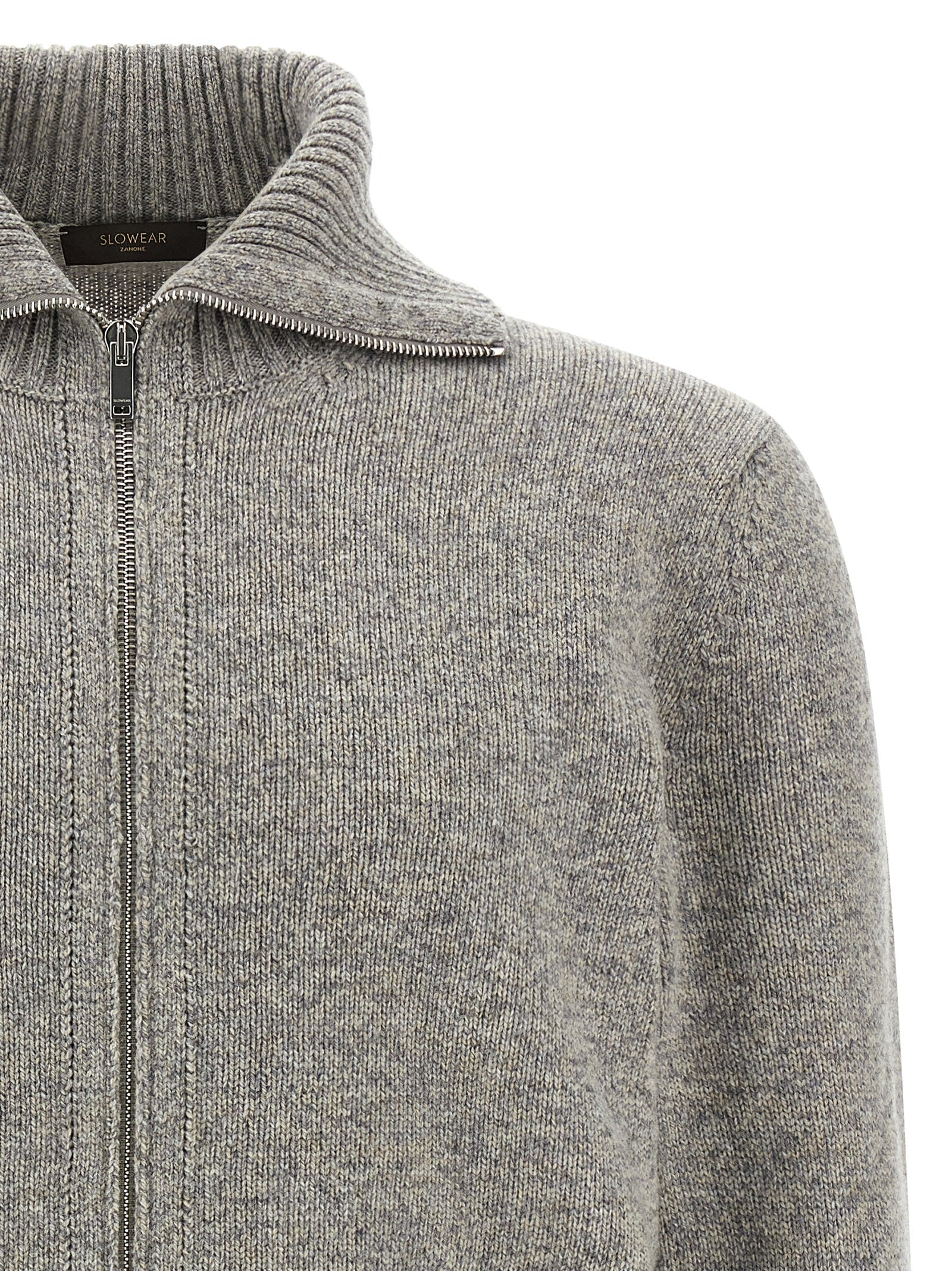 Zanone Virgin Wool Cardigan Grey