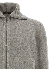 Zanone Virgin Wool Cardigan Grey