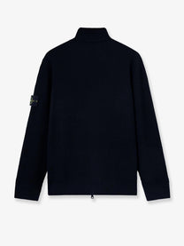 Stone Island Men's Virgin Wool Cardigan Blue
