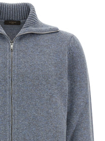 Zanone Virgin Wool Cardigan Blue