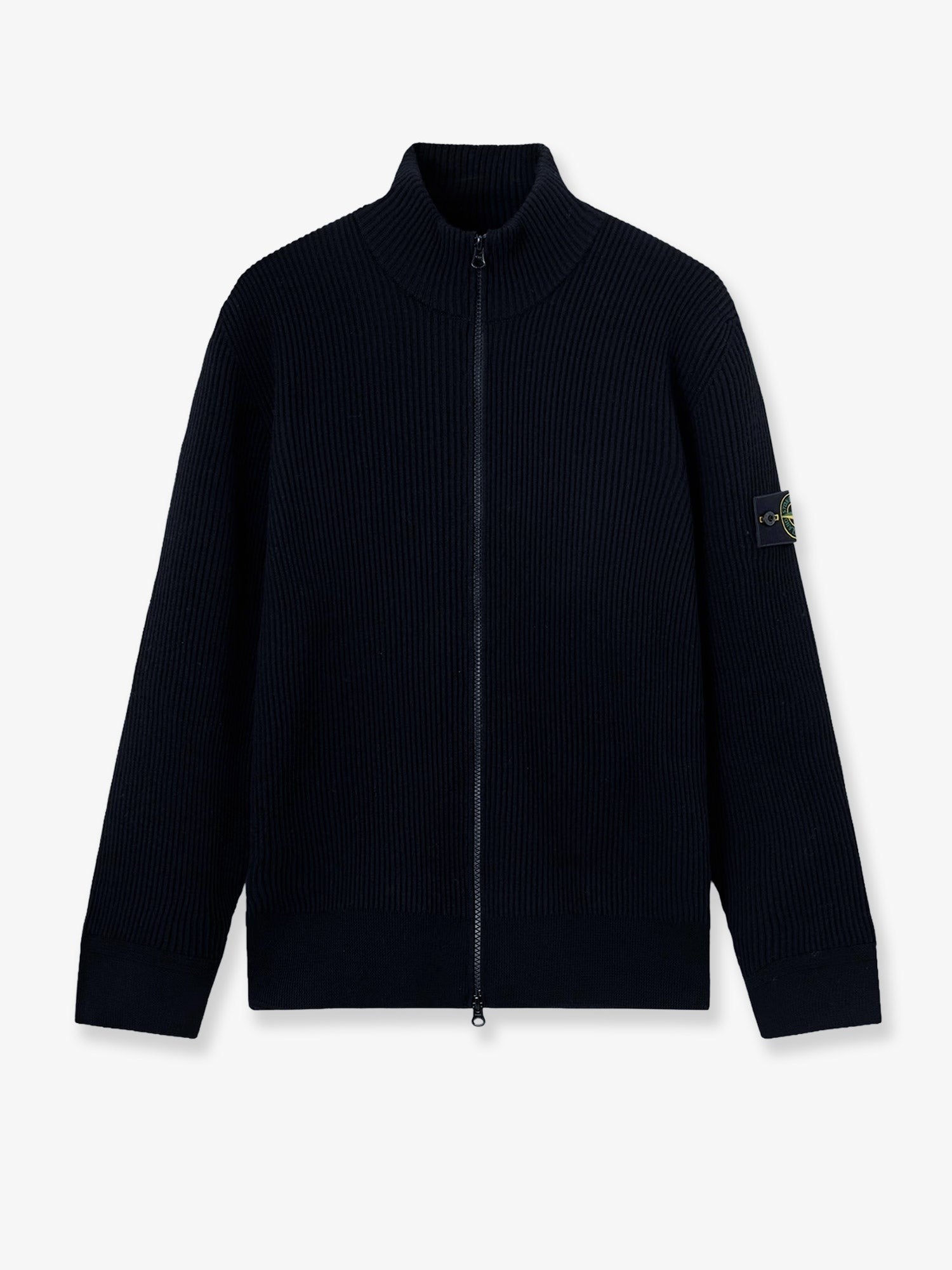 Stone Island Men's Virgin Wool Cardigan Blue
