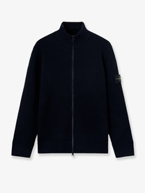 Stone Island Men's Virgin Wool Cardigan Blue