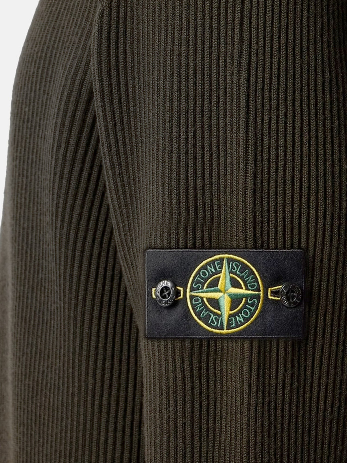 Stone Island Men's Virgin Wool Cardigan Grey, view 3