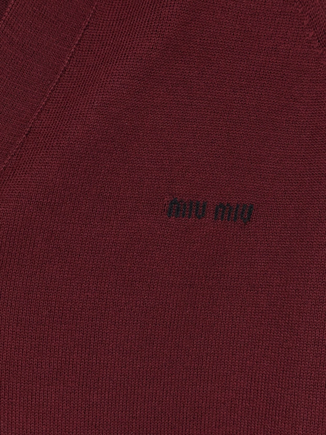 Miu Miu Women's Virgin Wool Cardigan Black