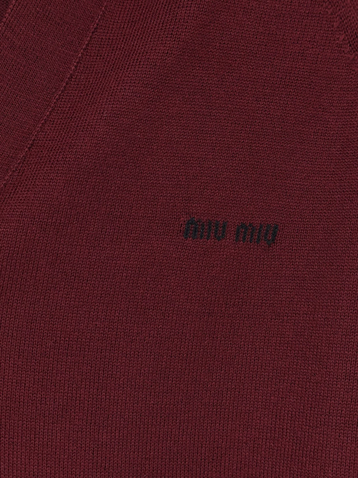 Miu Miu Women's Virgin Wool Cardigan Black, view 3