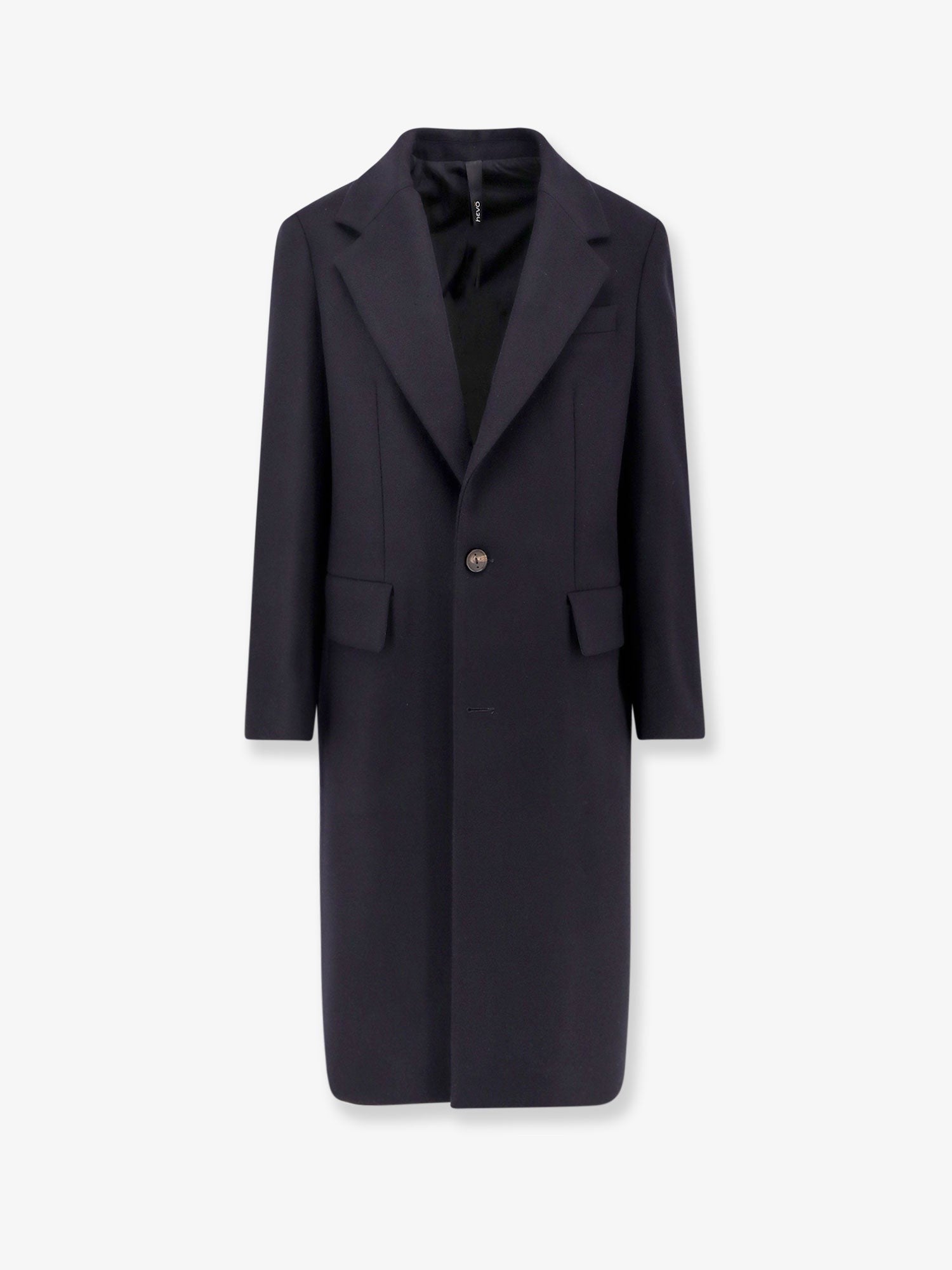 Hevò Men's Virgin Wool Coat Blue