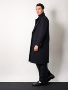 Hevò Men's Virgin Wool Coat Blue, view 2