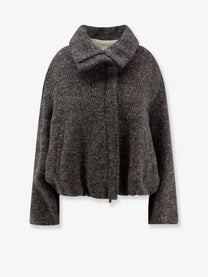 Alysi Women's Cotton and Alpaca Jacket Grey