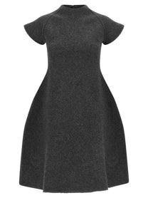 Jil Sander Virgin Wool Dress Grey