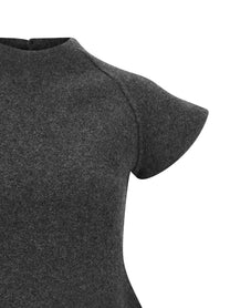 Jil Sander Virgin Wool Dress Grey