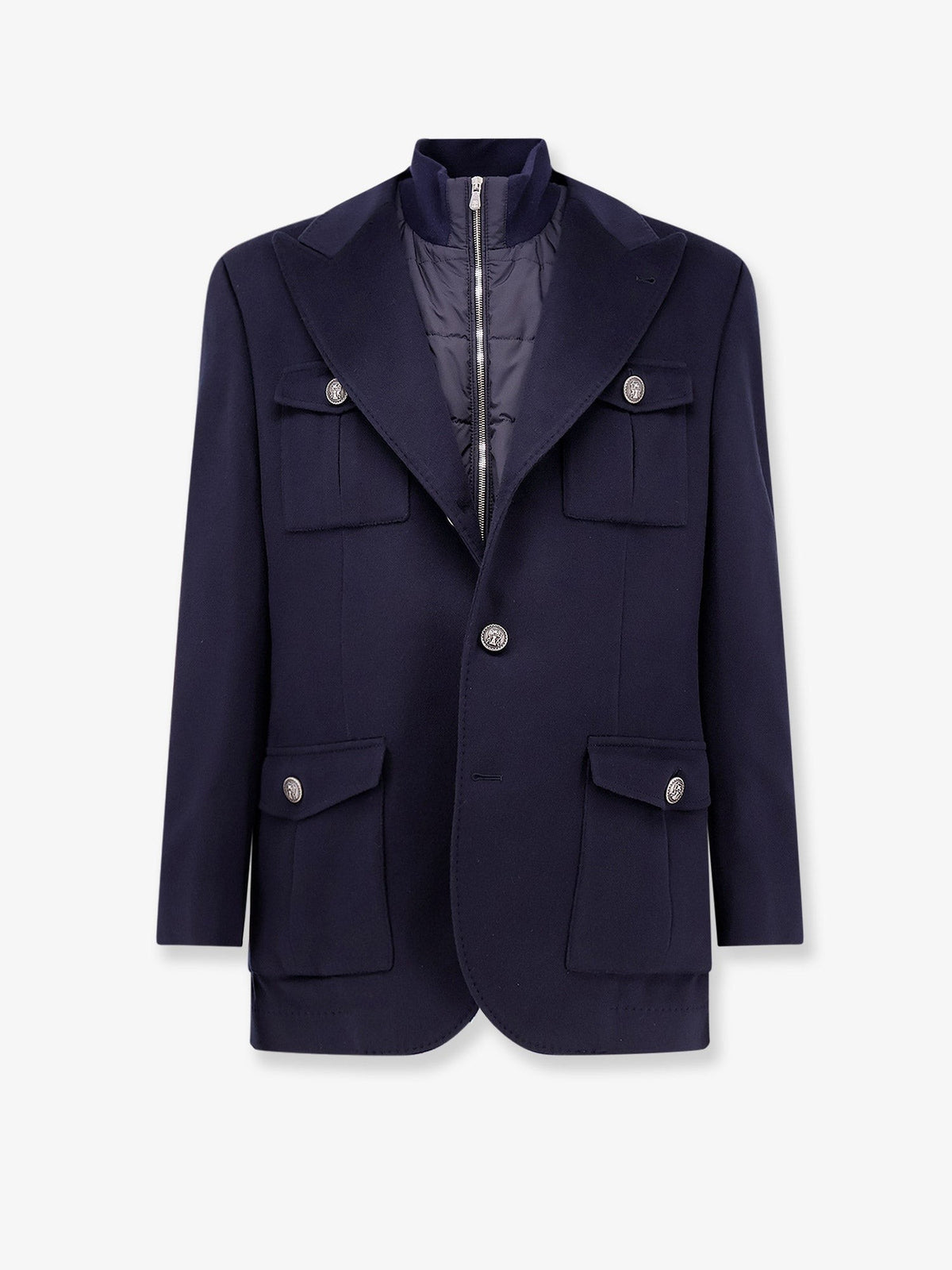 Brunello Cucinelli Men's Virgin Wool Jacket Blue
