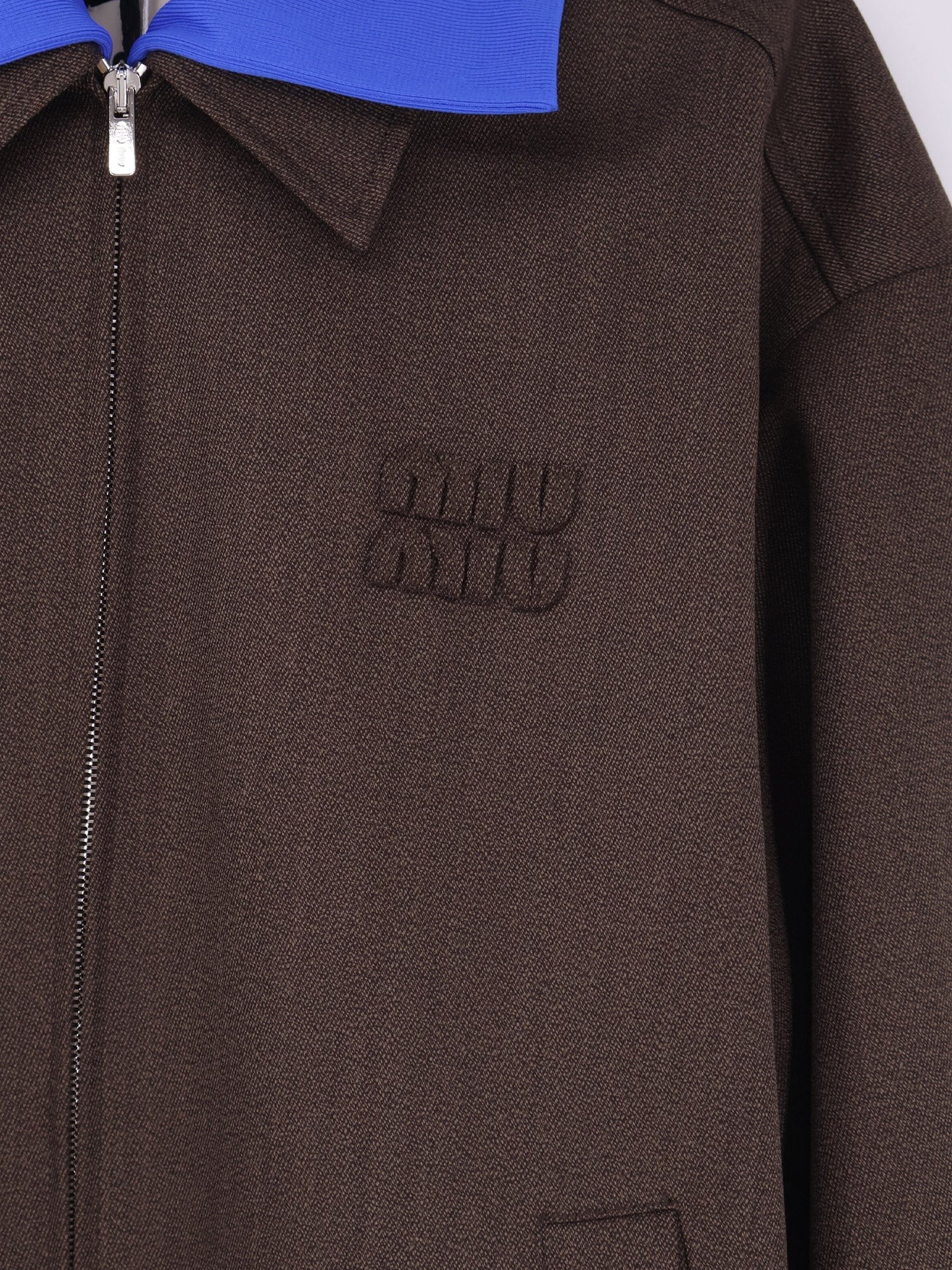 Miu Miu Women's Virgin Wool Jacket Brown