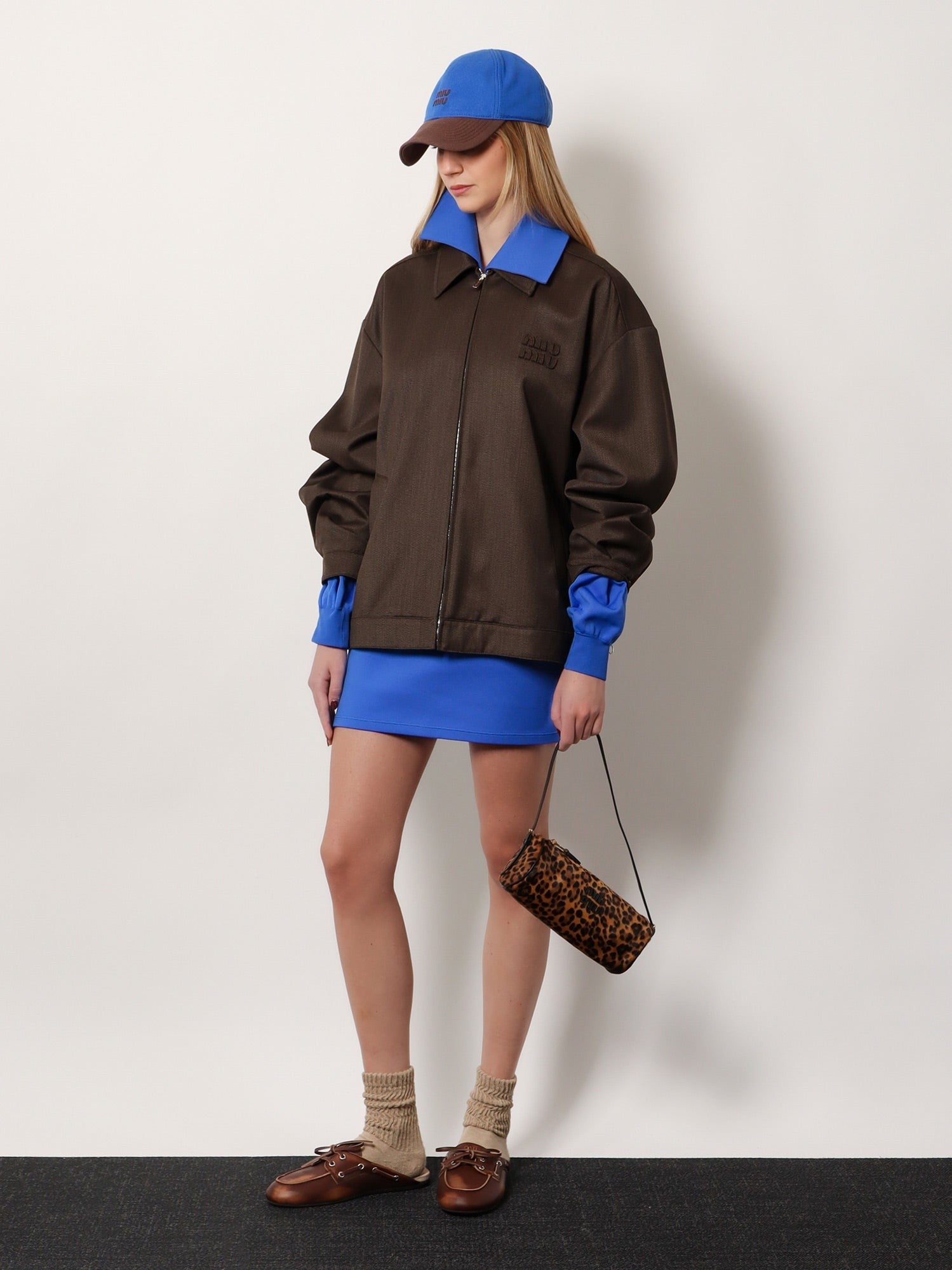 Miu Miu Women's Virgin Wool Jacket Brown