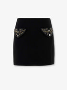 Versace Women's Virgin Wool Mini Skirt Black