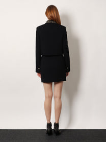 Versace Women's Virgin Wool Mini Skirt Black