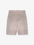 Max Mara Women's Mohair and Wool Blend Bermuda Shorts Beige, view 2