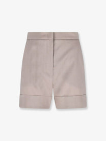 Max Mara Women's Mohair and Wool Blend Bermuda Shorts Beige