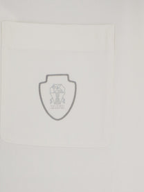 Brunello Cucinelli Men's Virgin Wool Polo Shirt White