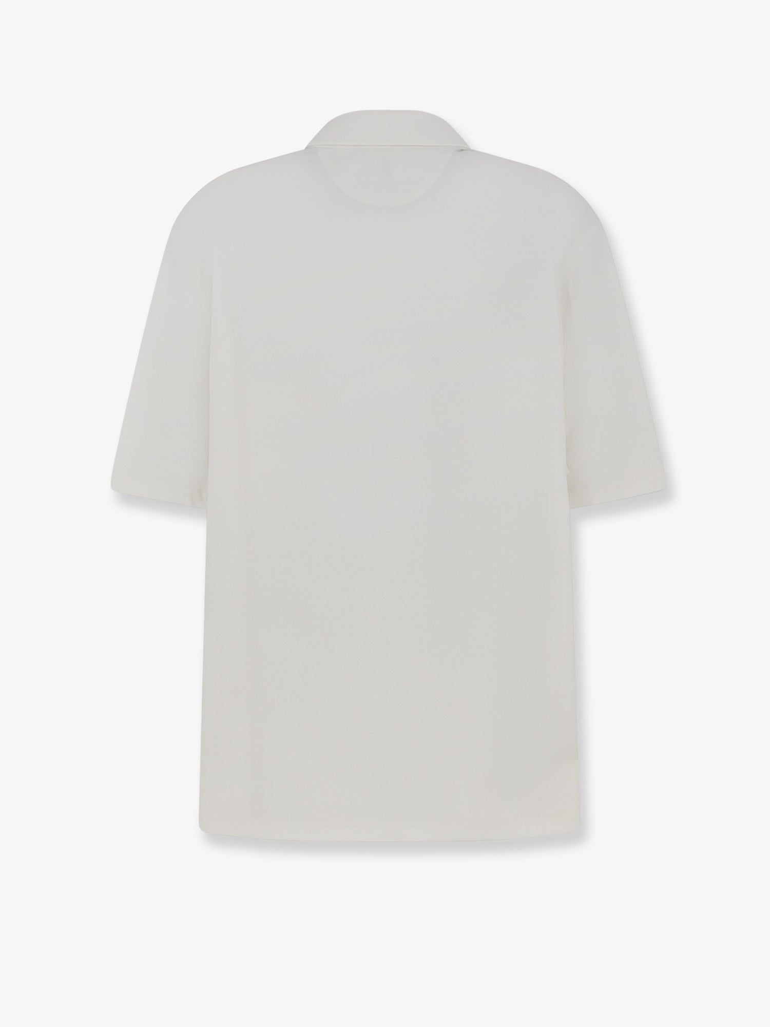 Brunello Cucinelli Men's Virgin Wool Polo Shirt White