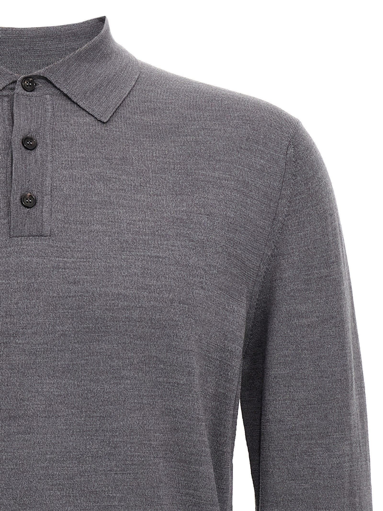 Zanone Virgin Wool Polo Shirt Grey