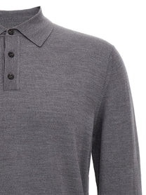 Zanone Virgin Wool Polo Shirt Grey