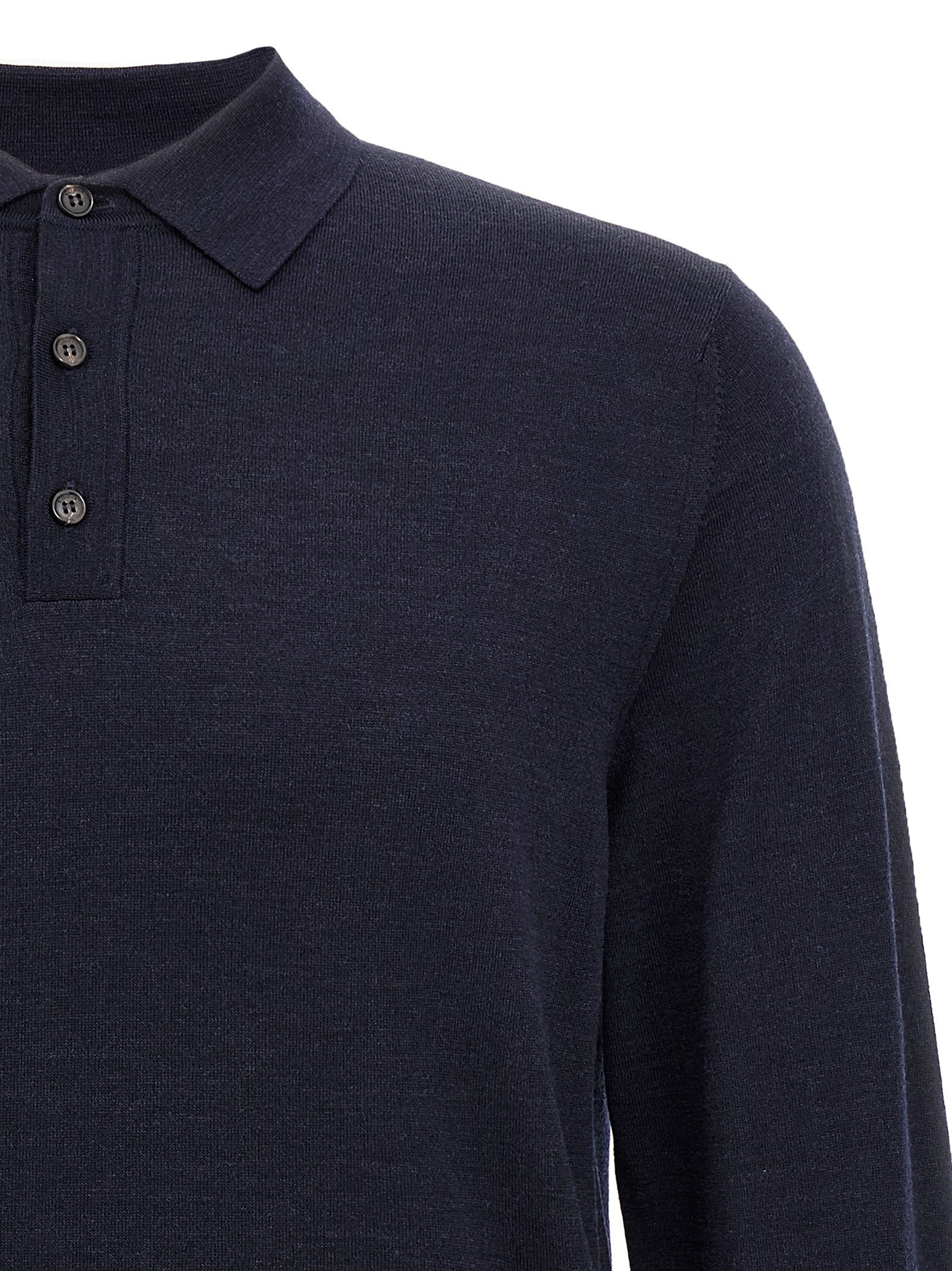 Zanone Virgin Wool Polo Shirt Blue