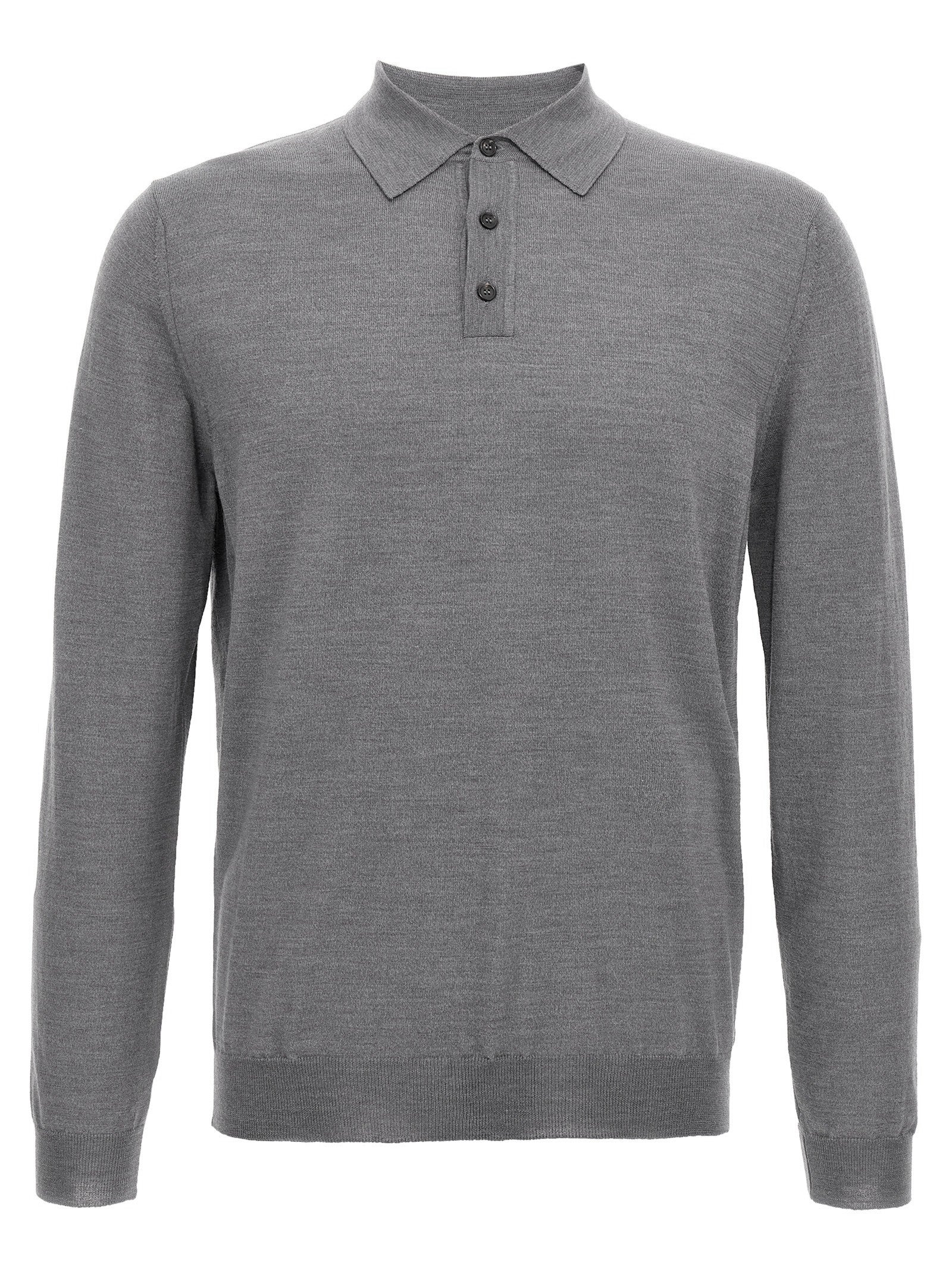 Zanone Virgin Wool Polo Shirt Grey
