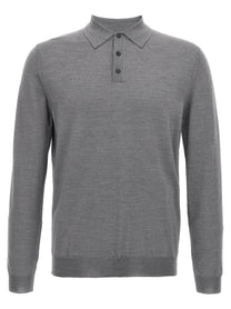 Zanone Virgin Wool Polo Shirt Grey