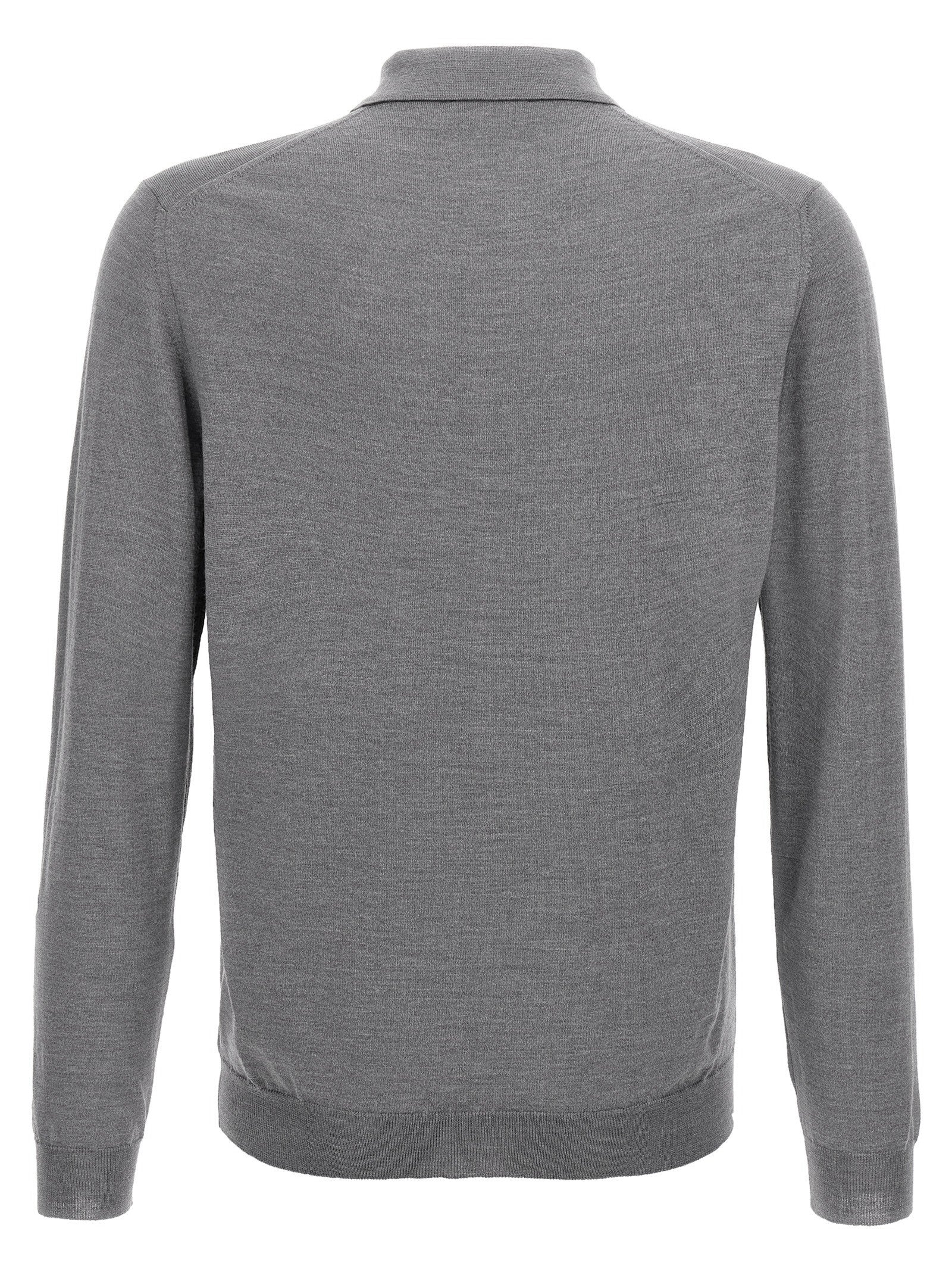 Zanone Virgin Wool Polo Shirt Grey