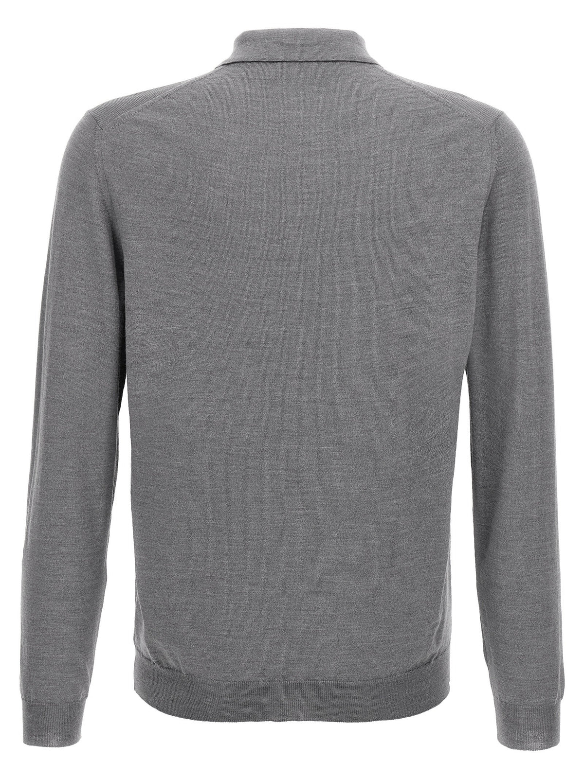 Zanone Virgin Wool Polo Shirt Grey, view 2