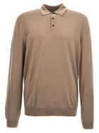 Zanone Virgin Wool Polo Shirt Beige
