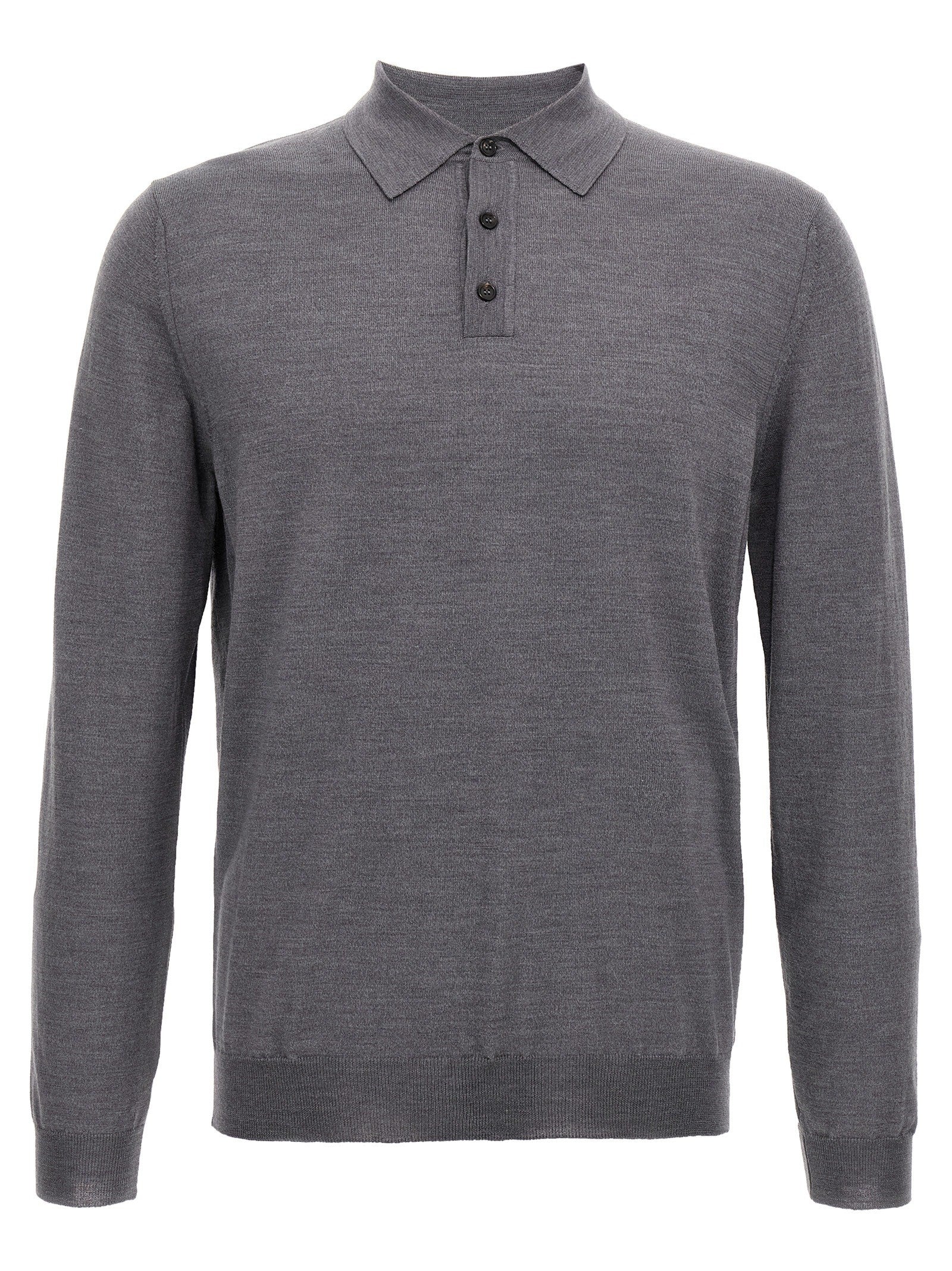 Zanone Virgin Wool Polo Shirt Grey