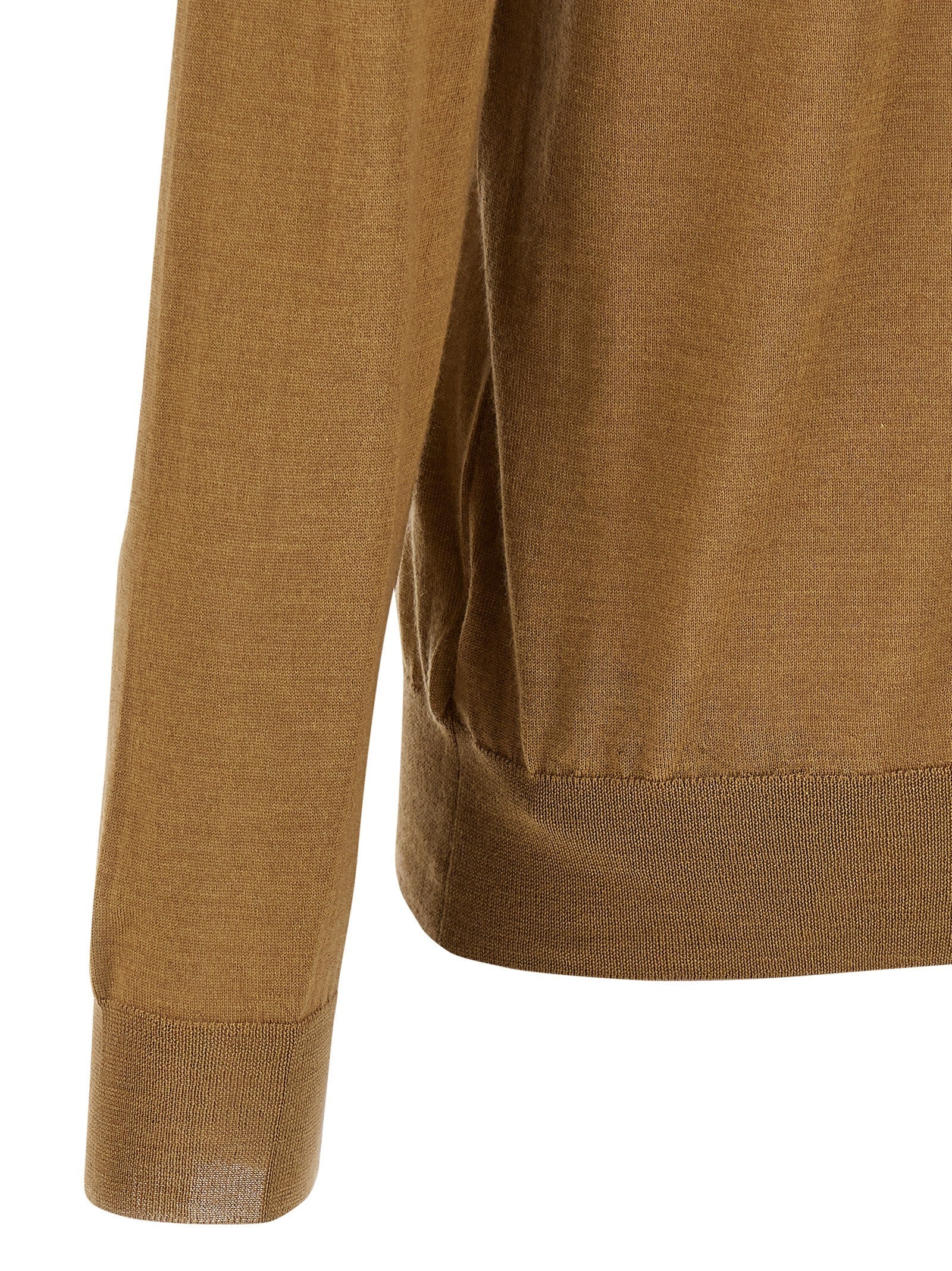 Zanone Virgin Wool Polo Shirt Beige