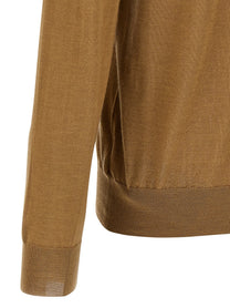 Zanone Virgin Wool Polo Shirt Beige