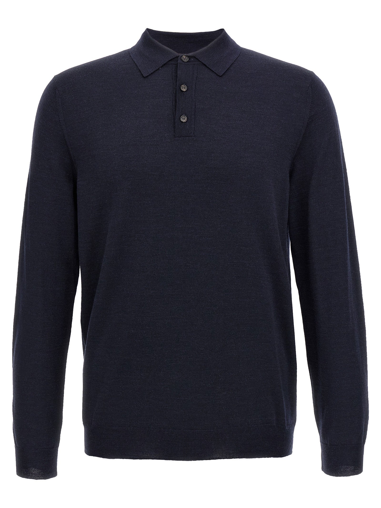 Zanone Virgin Wool Polo Shirt Blue