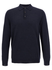 Zanone Virgin Wool Polo Shirt Blue