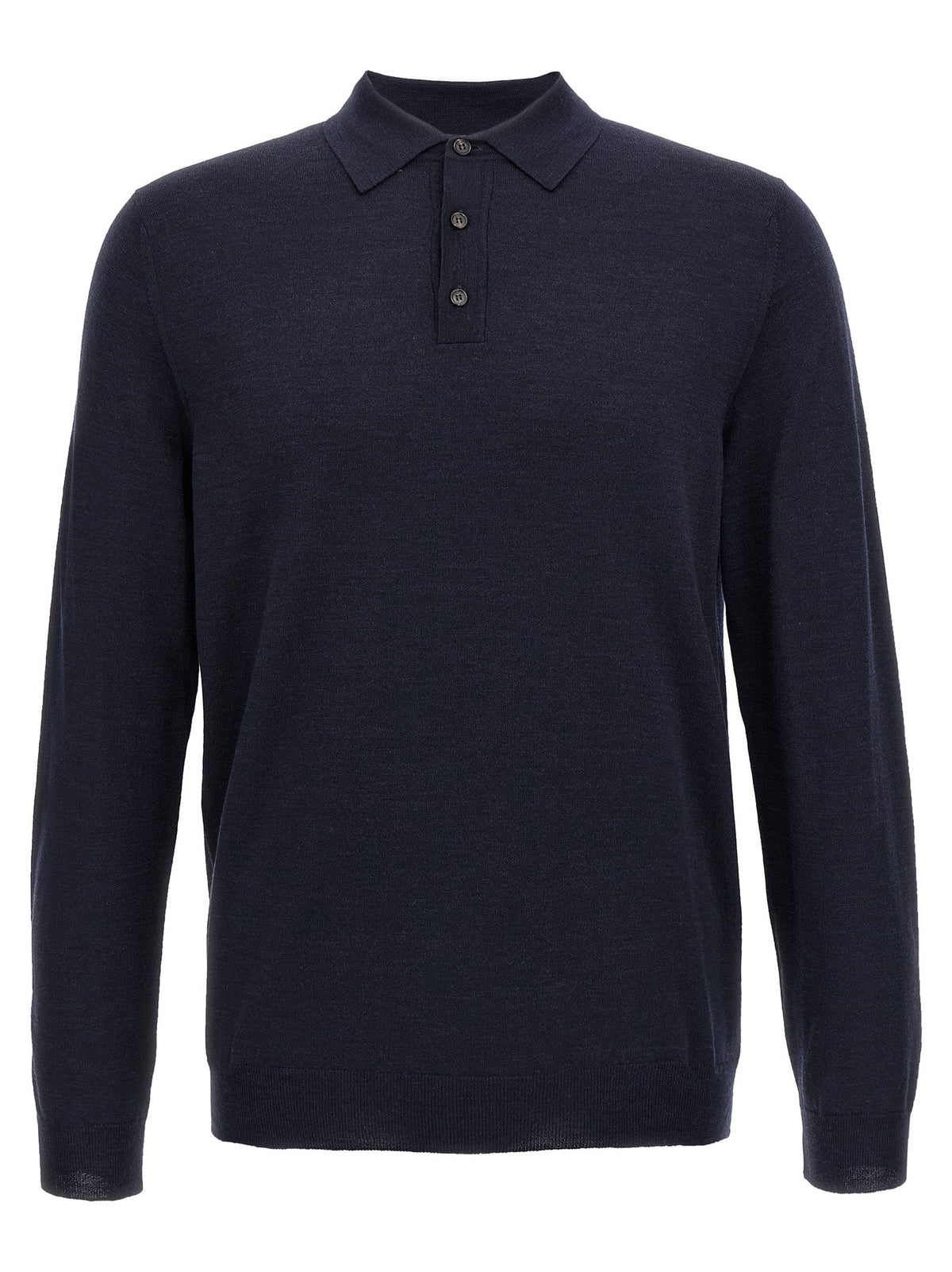 Zanone Virgin Wool Polo Shirt Blue