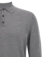 Zanone Virgin Wool Polo Shirt Grey, view 3