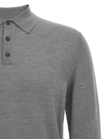 Zanone Virgin Wool Polo Shirt Grey