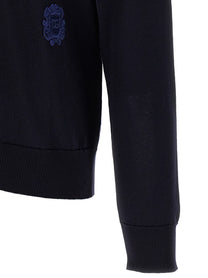 Dolce &amp; Gabbana Virgin Wool Polo Shirt Blue