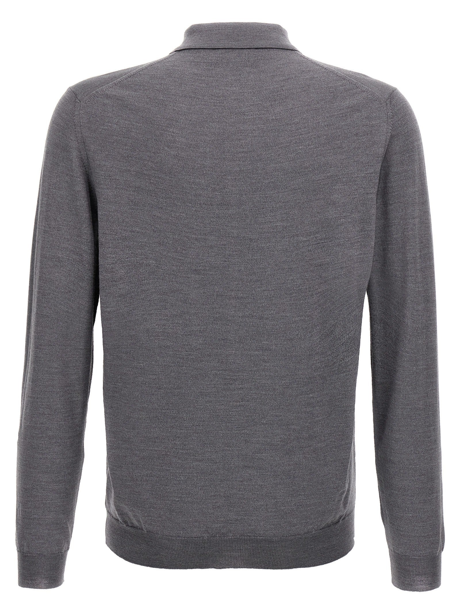 Zanone Virgin Wool Polo Shirt Grey