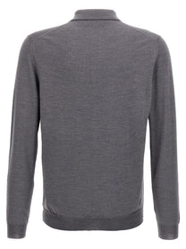 Zanone Virgin Wool Polo Shirt Grey