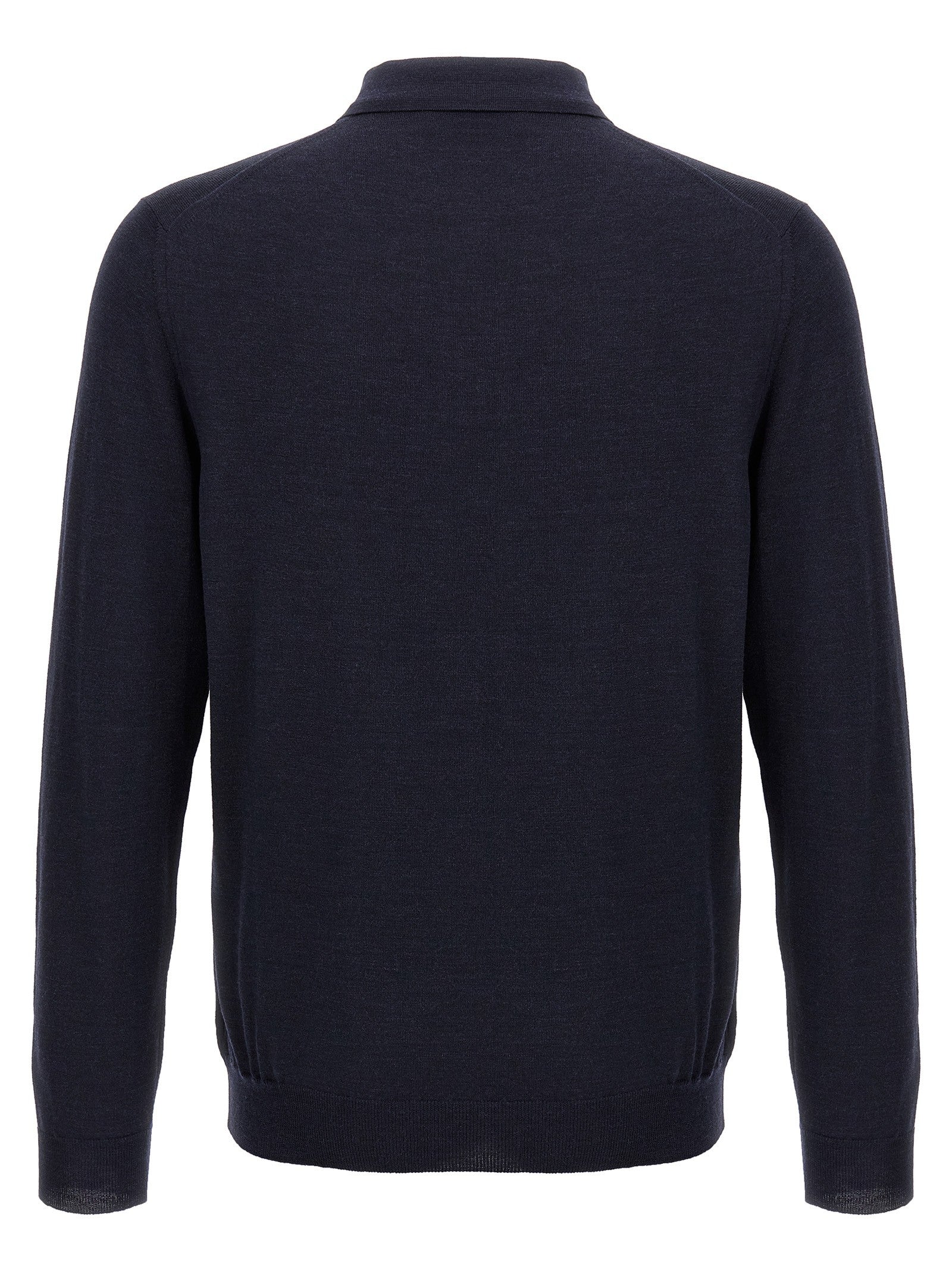 Zanone Virgin Wool Polo Shirt Blue